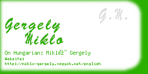 gergely miklo business card